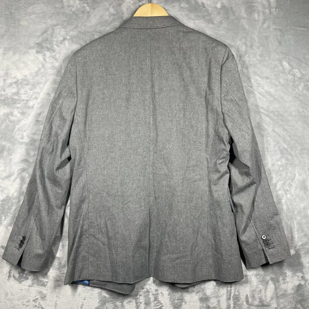 Banana Republic Tailored Fit Grey Herringbone Emmetex Italian Fabric Blazer 42R